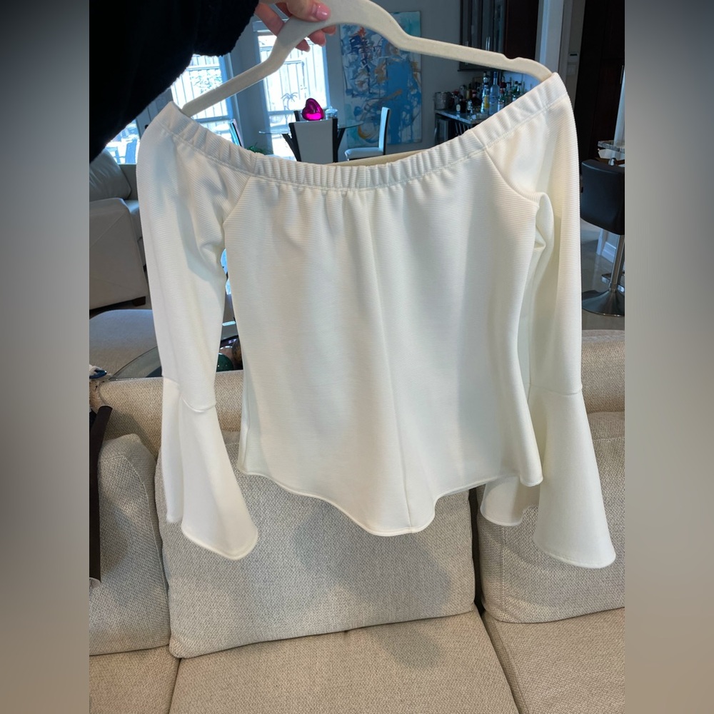 A beautiful white off the shoulder top. Leith brand from Nordstrom